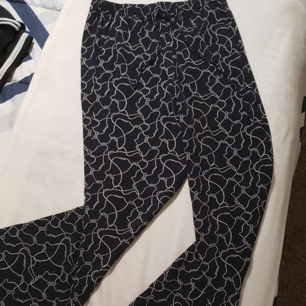 Talbots Navy Palazzo Pants (Sz 8)